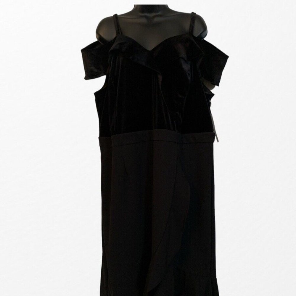 Addison Evenings size 22W Prom Cocktail off the shoulders Black Dress